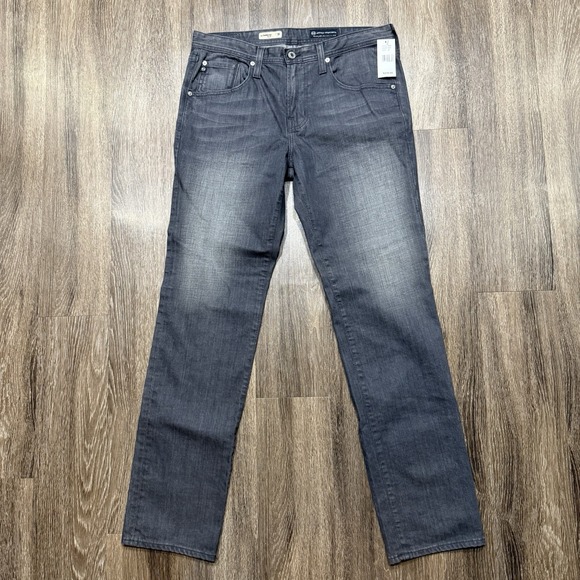AG Adriano Goldschmied The Teddyboy Slim Fit Gray Denim Jeans Size 32x32 - Picture 1 of 8